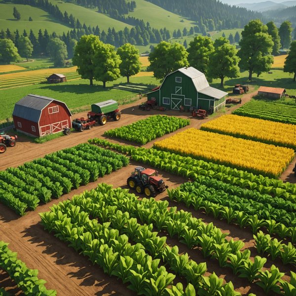 Comment un jeu de gestion de ferme peut-il intégrer des leçons sur l'agriculture biologique et durable ?