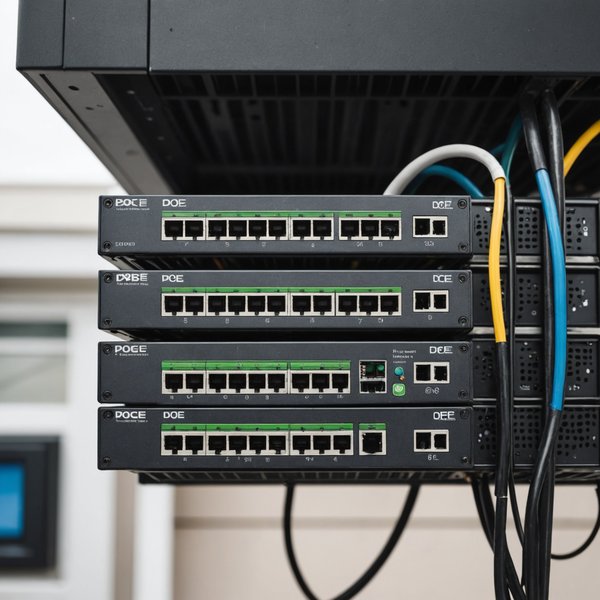 Comment configurer un réseau local avec des switches PoE pour une installation de caméras de sécurité?